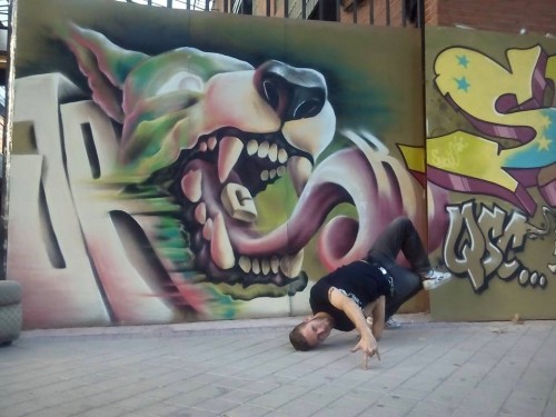 Jai Rock Green Dog. Perro Verde. Pintado En 33º Aniversario Madrid City Breakers 2015 #graffiti #bboying