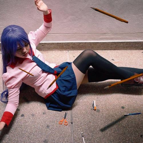 #hitagi #bakemonogatari #cosplay #anime #japan #zettairyouiki #stockings #medias #kneehighsocks #add