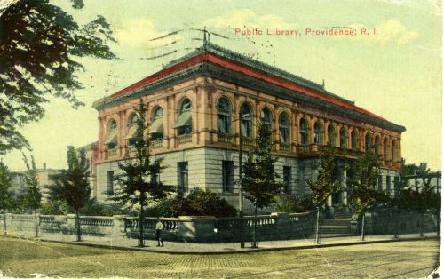 It’s Library Postcard Monday! Here is a 1912 postcard of the Providence Public Library in Rhode Isla