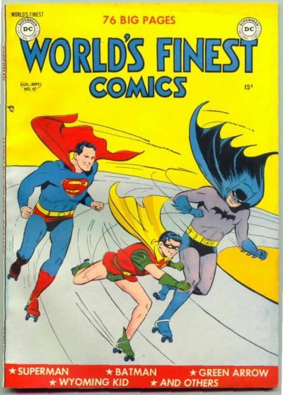 iconuk01:I love how many Golden Age “World’s Finest” covers are basically just Superman and Batman t