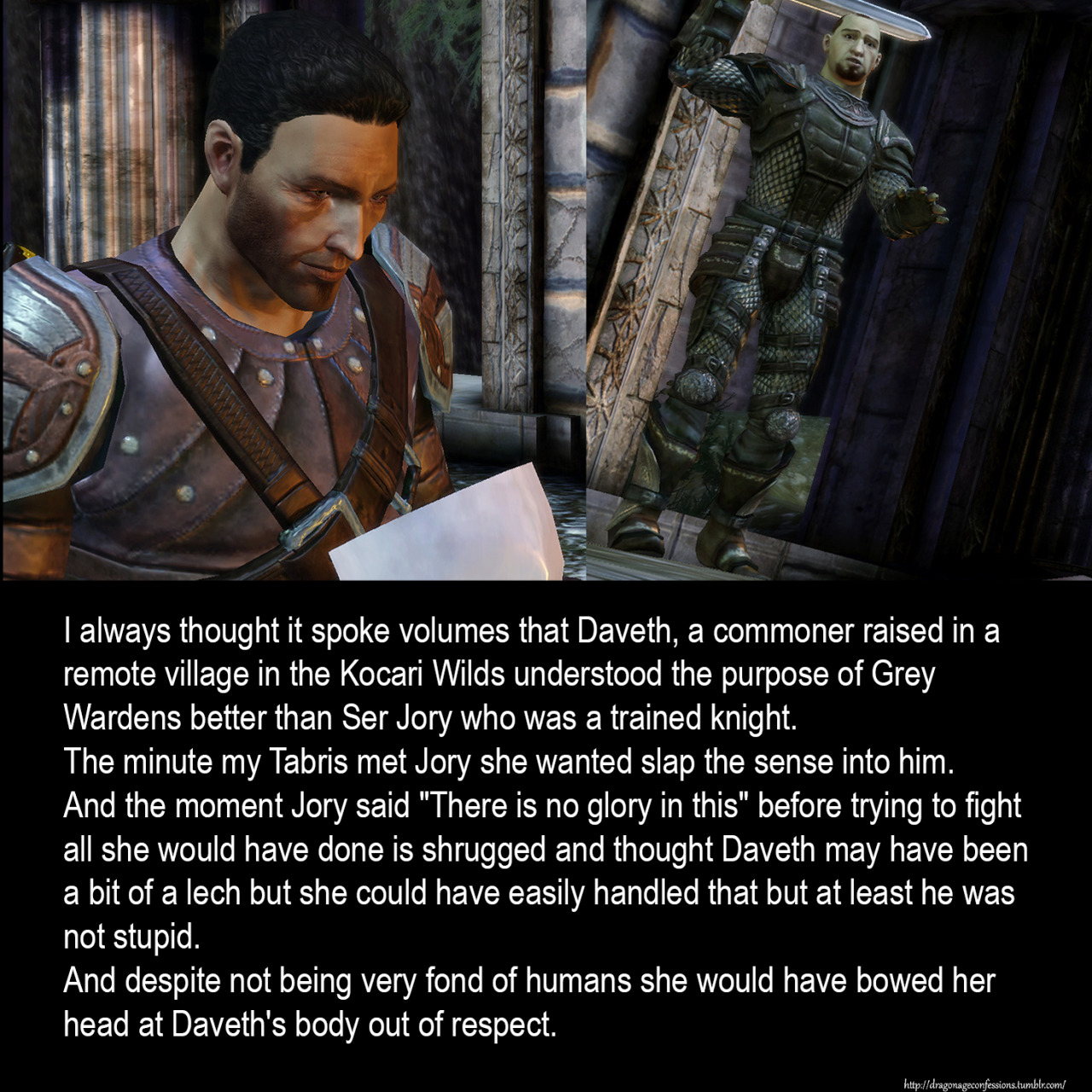 Dragon Age Confessions — Confession: I always felt that The Commoner