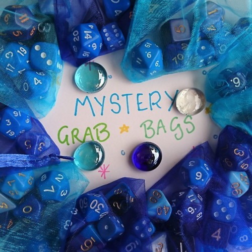 ✨ Mystery Grab Bags ✨ Live now (here) on Etsy @InfinityDice - mystery dice bags for just £6! Y