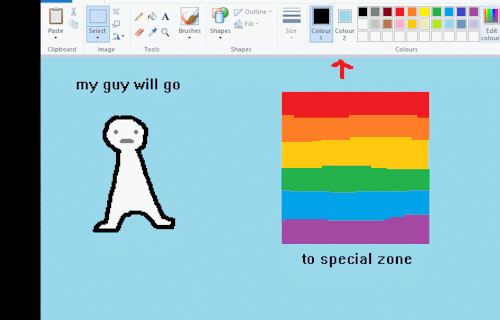 Ms Paint. You Know Her. U Used Her Age 8 To Make Loads Of Rainbow Ovals All Over The Canvas And Then