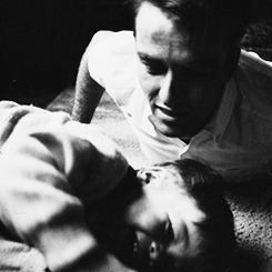 jacquesdemys:  Montgomery Clift playing with Flip McCarthy, 1949. Photographed by