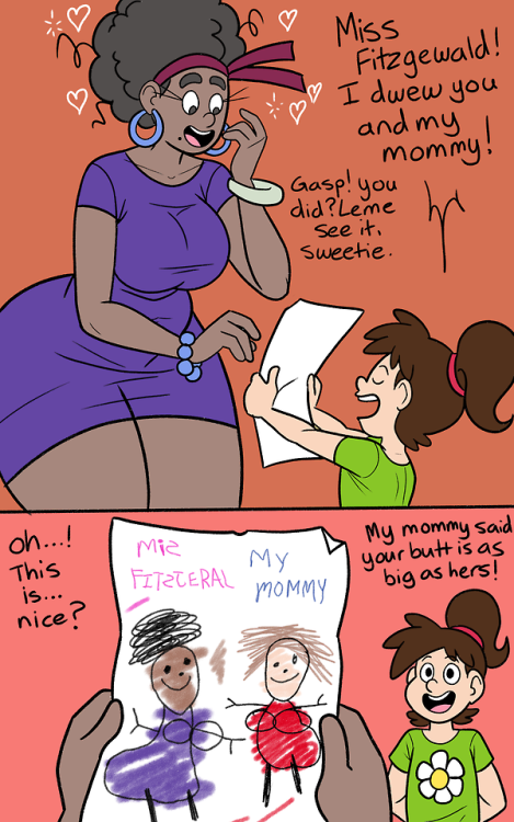 notsafeforwappah:  oh you were expecting porn? yeah no fuck you have some wholesome lore shit!Whoopie is a preschool teacher. Oh yeah and her last name is Fitzgerald. The more you know…