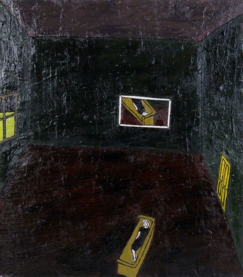 terminusantequem:Stephen James Newton (British, b. 1948), Woman Resting at Night, 2012. Oil on canva