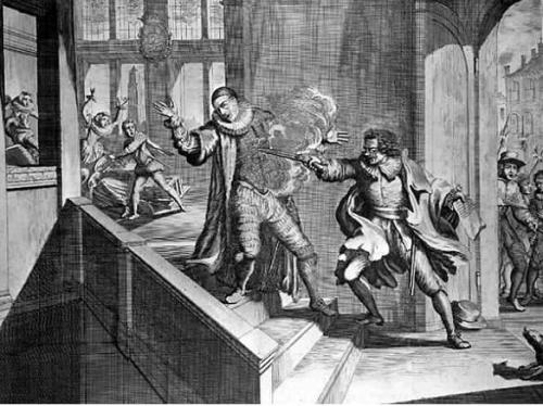 William the Silent, Prince of Orange assassinated by wheel-lock pistol, July 10th, 1584. 
