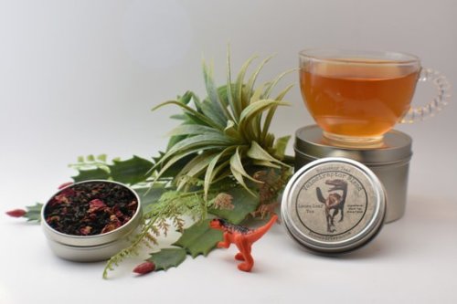 Velociraptor Loose Leaf Tea Blend – Rose Black Tea // DinosaurTeas