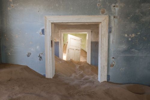 cjwho:  Pictures from a Ghost Town “The Sands of Time” by Romain Veillon | via It would seem that Romain Veillon has a thing for deserted places. The French photographer’s website is filled with stunning shots of desolate buildings and his eye captures