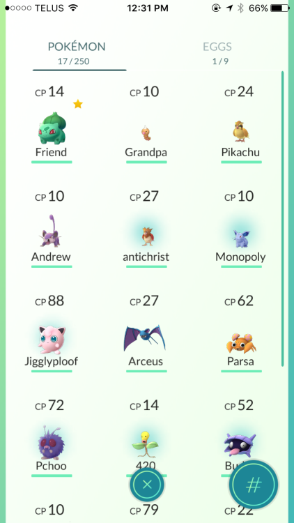 legs-are-just-for-show: bobacupcake: my girlfriend nicknamed my pokemon for me tag yourself im grand