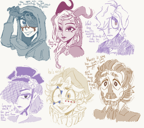 survivors busts with some hcs. (kevin’s one might be trigerring i’m sorry X( )