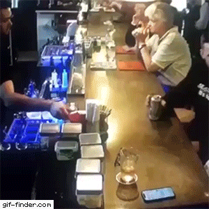 giffindersite:    Perfect coaster toss. Via https://gif-finder.com/  