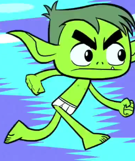 From the Teen Titans Go episode Laundry Day where Beast Boy spends a good part of