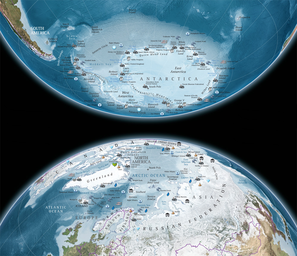 Южный океан в каких полушариях. Антарктида на глобусе. Арктика и Антарктида на глобусе. Арктика на глобусе.