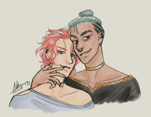 kingkitkatt: ironphoenixart:  These two bring out the absolute worst in each other ovo Quick sketch 