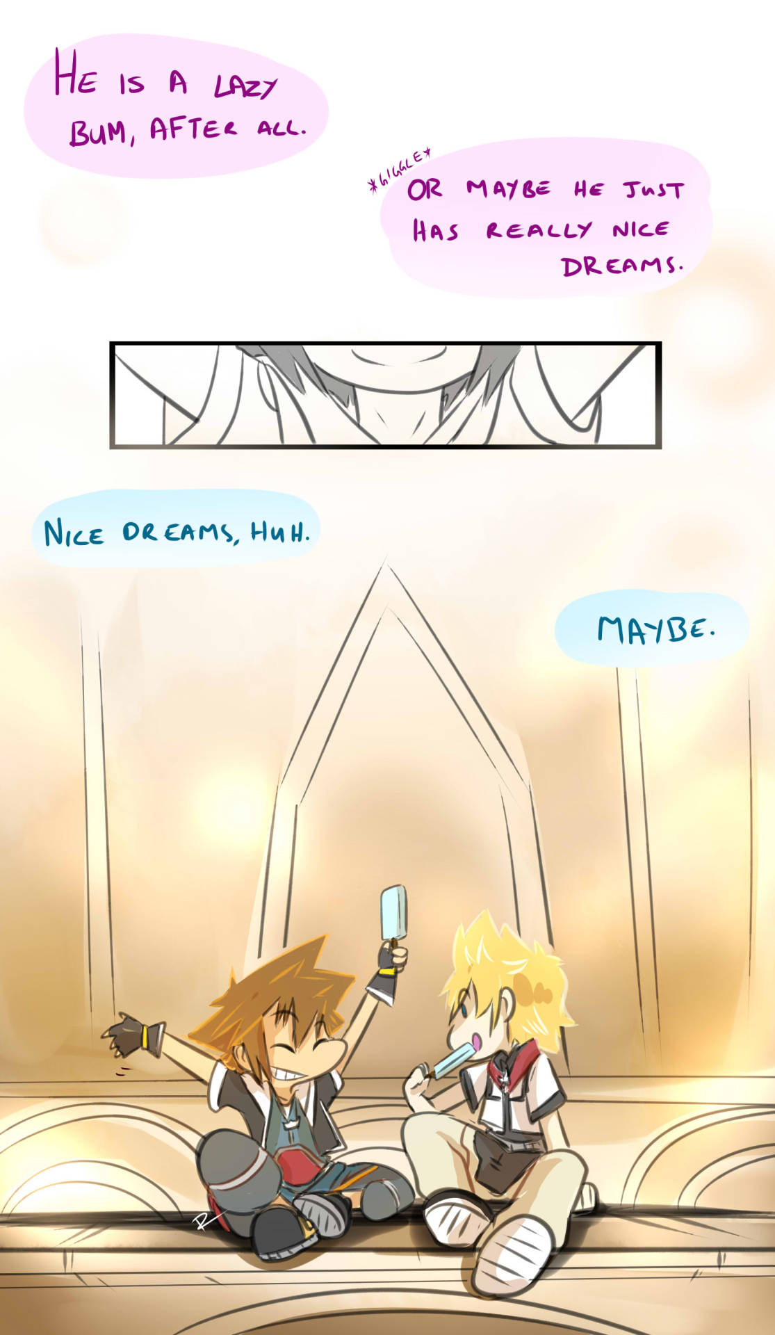 renrink:  AU where all Sora needs to do is simply fall asleep to be able to visit