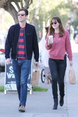 everythingdakotajohnson:  Dakota Johnson with her friend Blake Lee in West Hollywood on January, 23.