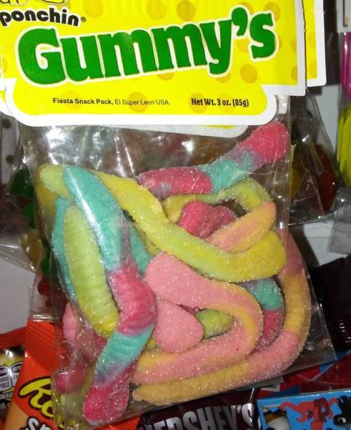 I know they are supposed to be worms and all but the color of this batch of gummy worms looks really