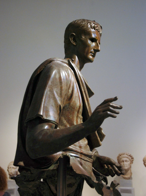 myglyptothek:Portrait of Augustus. The Prima Porta and Actium types combined. 12-10 BC. Bronze. 