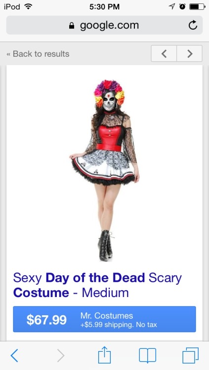 la-xingada:  paperdemons:  killershot:  Dear Women,  This halloween please say no to these costumes please just say no they are fucking insulting and Dia de los Muertos is NOT HALLOWEEN I REPEAT NOT HALLOWEEN THIS IS NOT A COSTUME PLEASE STOP TREATING