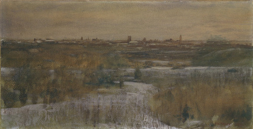 Winter: Central ParkDwight William Tryon (American; 1849–1925)1890Watercolor on paperFreer Gallery o