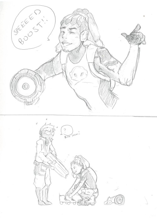 whenever ‎Lúcio uses speed boost i just imagine the whole team on roller skates? so heres this