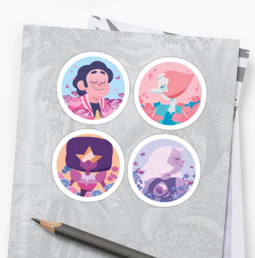 Made a little sticker pack with the Crystal Gems. Available at my Redbubble!instagram / twitter / re