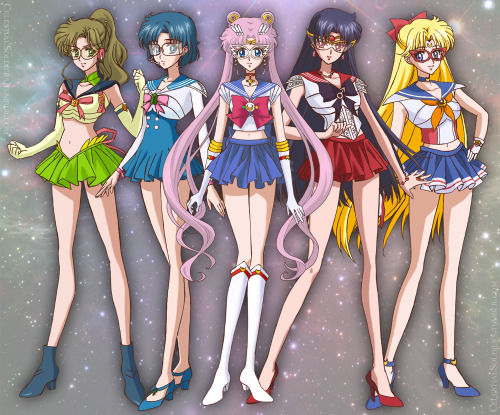 celestialsoldiers:Sailor Moon Crystal - Prototype Style - Group