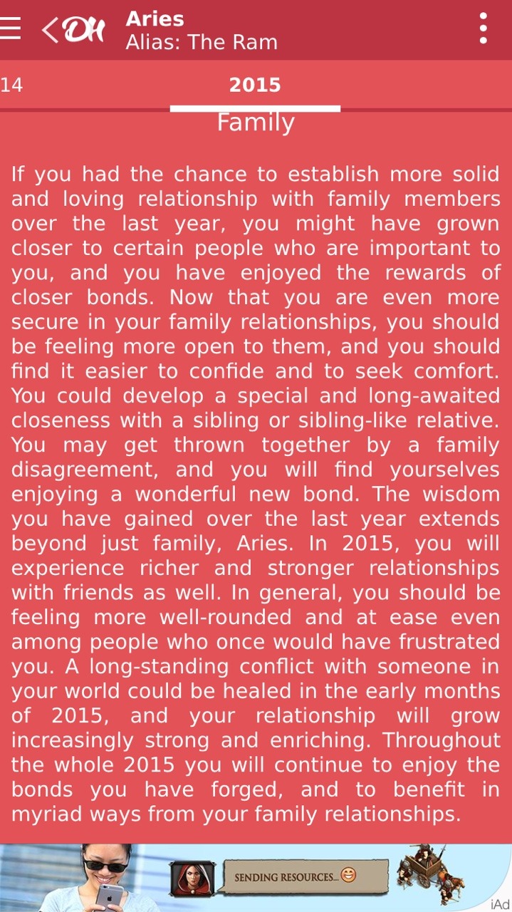 Aries 2015 year horoscope For Daddy :-)