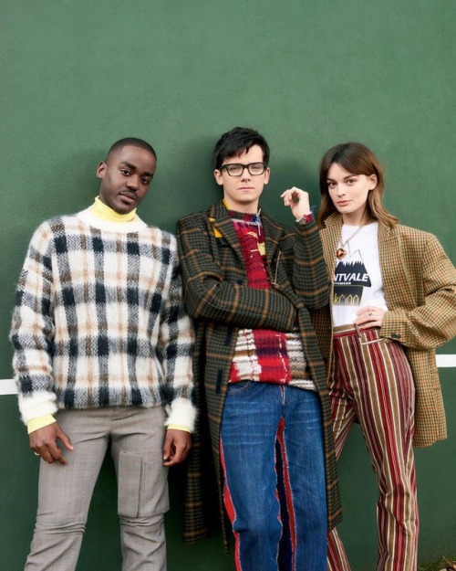 Ncuti Gatwa, Emma Mackey, Asa Butterfield photographed by Theresa Marx  for #GlamstheticSeries