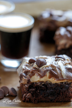 do-not-touch-my-food:    Espresso Fudge Brownies with Mocha Swirl Cookie Dough    