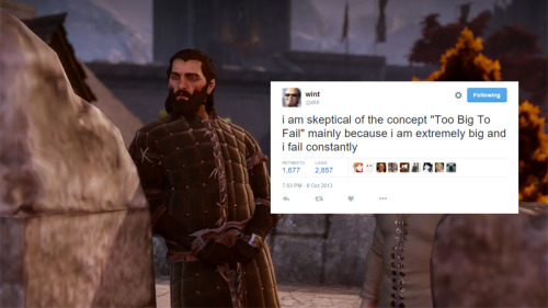 veliseraptor:dragon age + dril tweets || part one