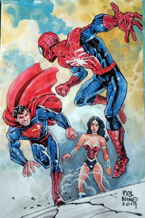 Hell Yeah Superman-n-Wonder Woman • WONDER WOMAN and SUPERMAN by POL NINO