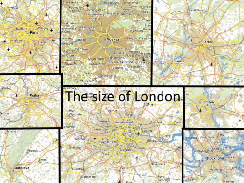 London Size Compared To Other European Cities