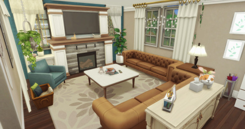 vixcsysims:Nice &amp; Small Family Home by @vixcsysims• 30x30• 3 Bedrooms &amp; 2 Bathrooms• Brindle