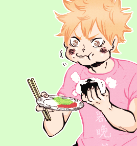 evaangelion: adorable hinata eating