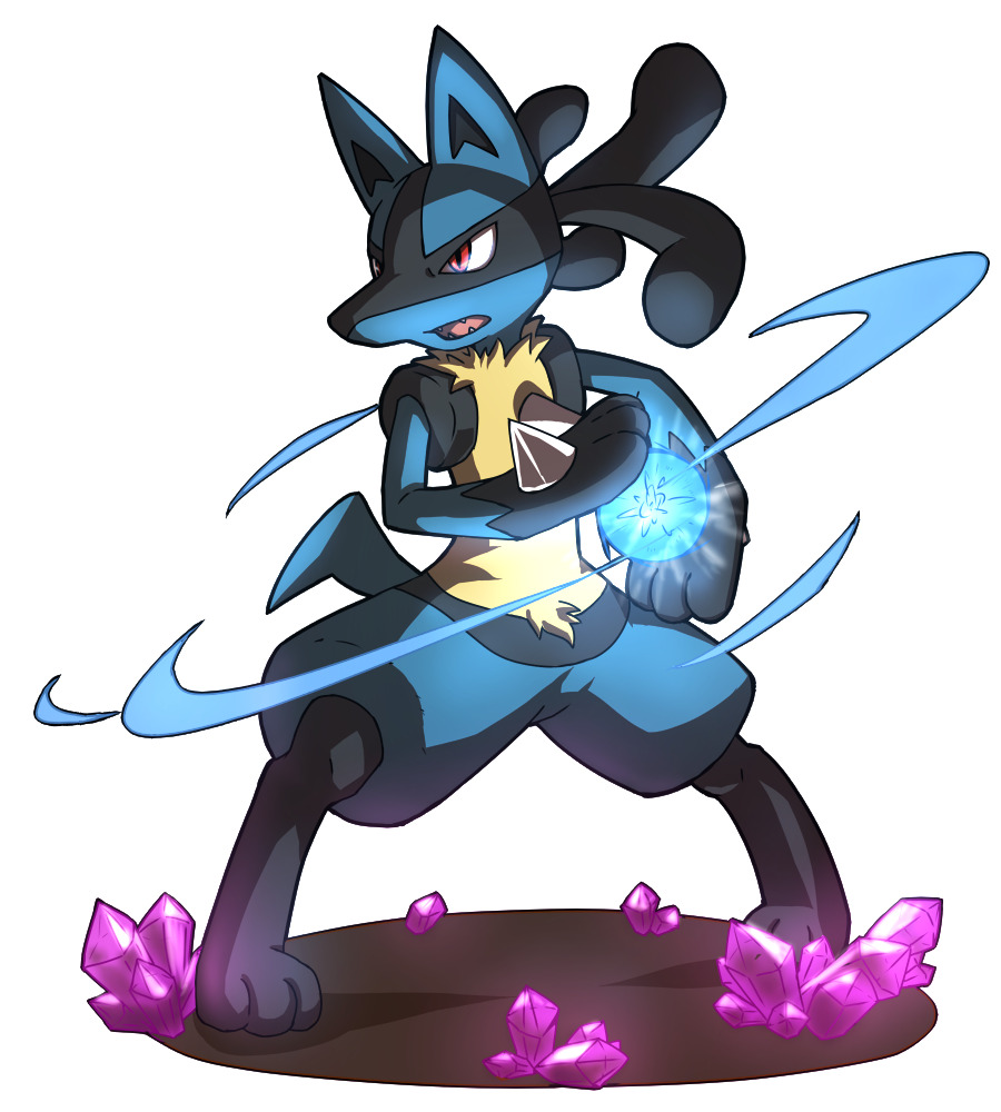 The Aura Pokemon, Lucario! {Reuploaded Art by Lillieceon