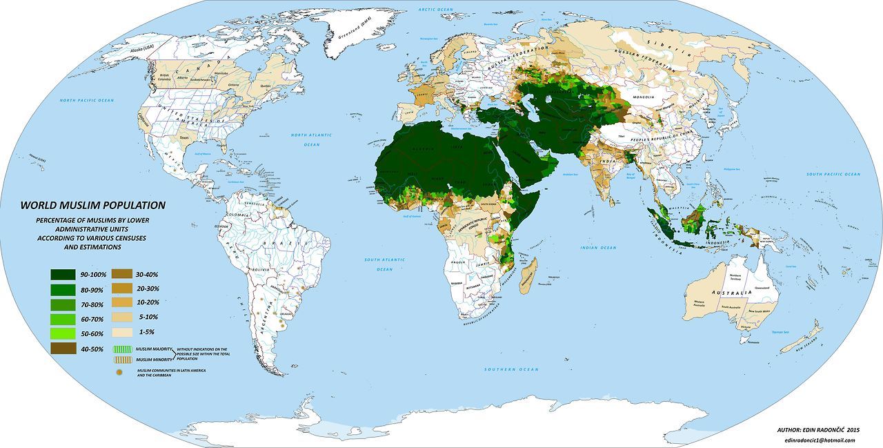 World Muslim Population. Maps on the Web
