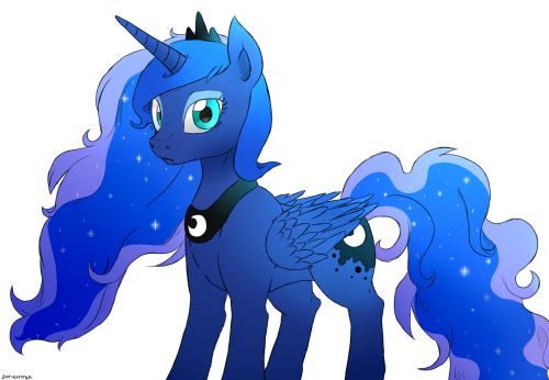 zoruanna:1 am art what makes luna interesting to draw is her wavy mane and tail c:<3