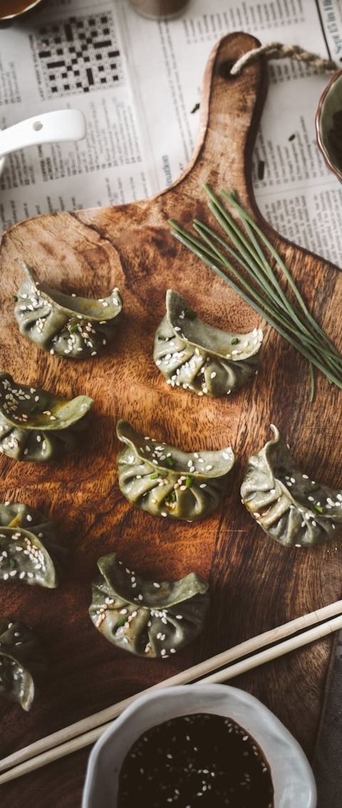 Dumplings Recipe - Spinach Dumplings With Sesame Seeds