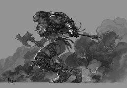 cyberclays: Ms. Orc: We die, we fight! - by Bayard Wu    More from this series by   Bayard Wu on my tumblr [here] 