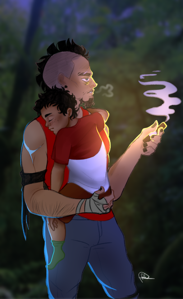Smoke.More Of The Vaas & Baby Diego Stuff (AU??). I Realised That 5 Year Olds Are Probably Larger. And