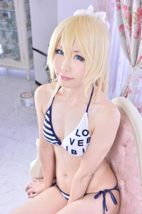 favorite-cosplay:【コスプレ画像】ラブライブ絢瀬絵里の水着姿！！！めっちゃ良いケツだな！！！【画像53枚】 