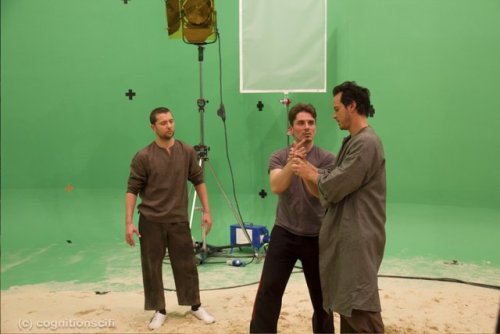 andrewscottt:Andrew Scott rehearsing actions points prior to a fighting sequence in Cognition. (x)Fo