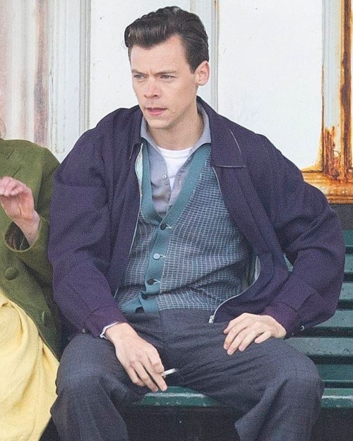 Harry on set My policeman May 14th 2021