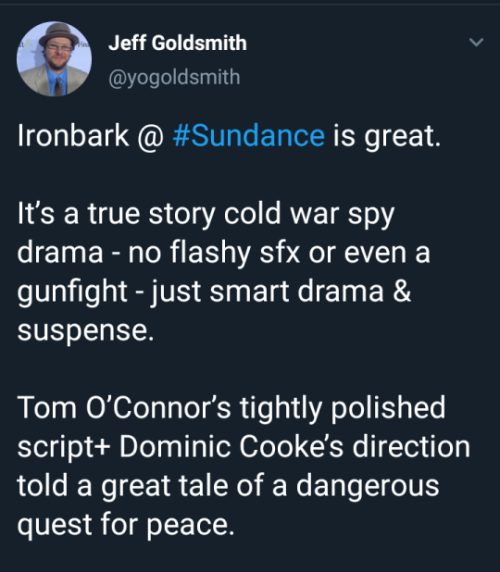 elennemigo:Ironbark First Reactions at the Sundance Film Festival 2020.