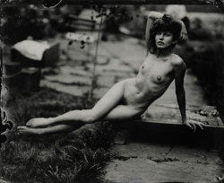 Bordeaux1901:  Mark And Kristen Sink, Amanda Sitting, 2011 Collodion Wet Plates