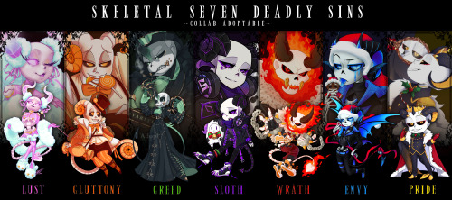 wishingstarinajar:The SKELETAL SEVEN DEADLY SINS adoptable auction is LIVE!Please check out these am