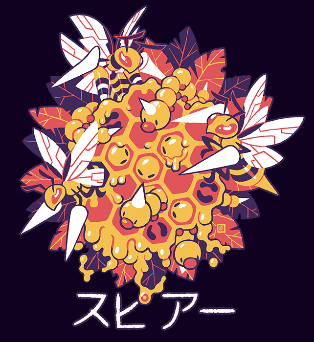 alternative-pokemon-art:  goldcuccoart:  ~Hive~ New shirt available at InksterInc.
