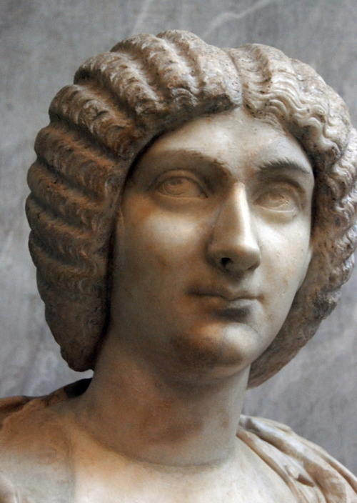 Portrait of empress Julia Domna. Early III century AD. Bust is modern. Mable. Musei Vaticani. Inv. 2